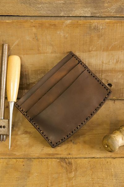 New Coast Leather 1900's Ανδρική Καφέ Γνήσια Δερμάτινη Χειροποίητη Κάρτα