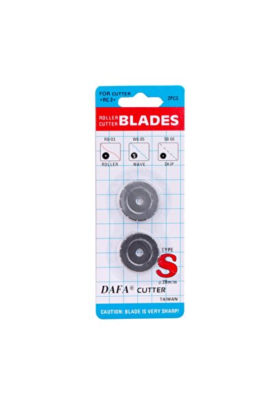 Dafa Rulet Kumaş Kesici Yedek Tırtıklı Bıçak 28mm