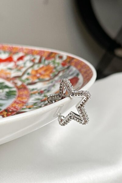 Modex Silver Color Zircon Stone Compression Cartilage Earrings