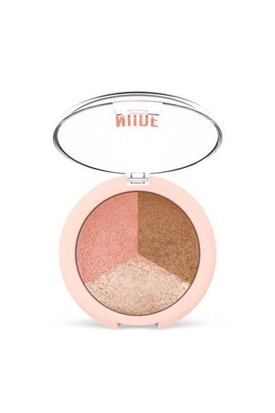 Golden Rose Nude Look Baked Trio Face Powder - Terracotta Triple Powder