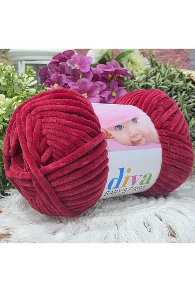 Diva İplik Diva Baby's First 66145 Βουργουνδίας Πλεκτό Σχοινί