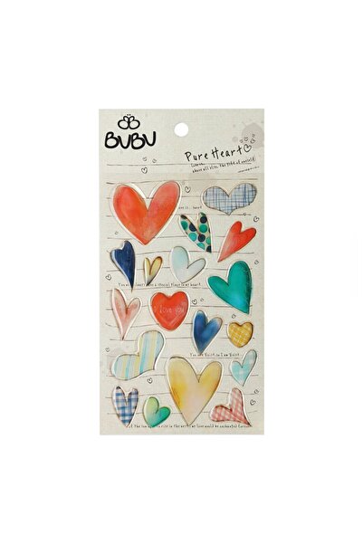 Bubu Αυτοκόλλητο εποξειδικό Φυσικές Καρδιές