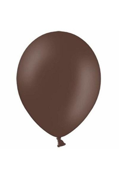 Parti dolabı 10 Pieces Plain Matte Pastel Brown Balloon 12 Inch Brown Color