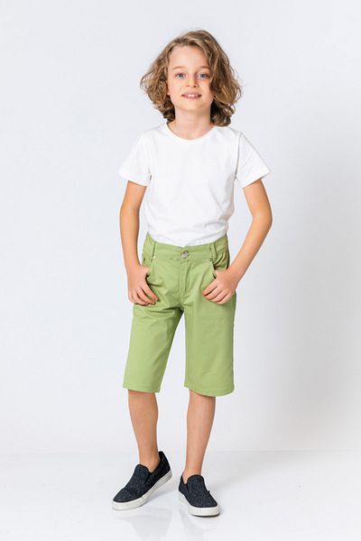 incity Boy's Chino Khaki Green Capri