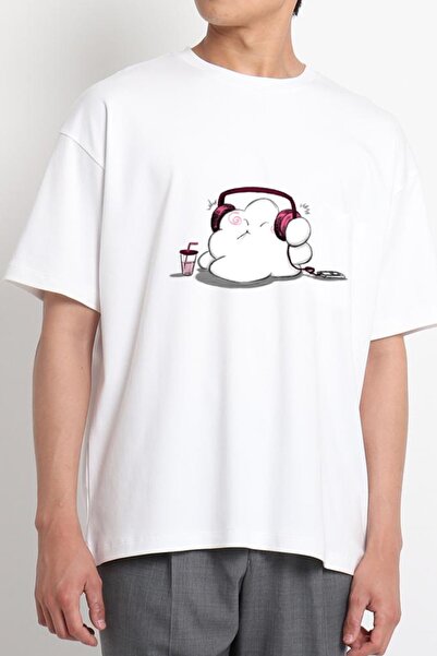 GreenMint قائمة Wanda The Happy Cloud باللون الأبيض للجنسين للموسيقى