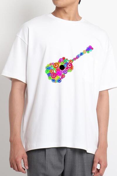 GreenMint جيتار أبيض مضحك وملون للجنسيندوائر الموسيقى الملونة