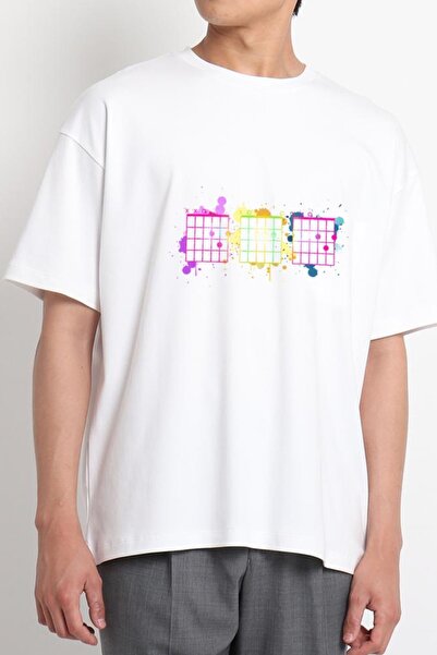 GreenMint الأبيض خمر الغيتار وتر للجنسين مضحك الموسيقى تي شيرت