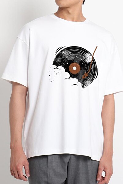 GreenMint فن الفينيل الأبيض للجنسين - إطلاق صاروخ نجوم منتصف الليل إلى القمر ...