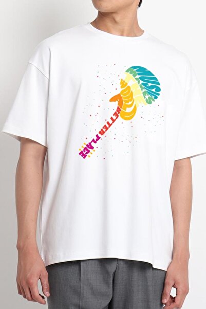 GreenMint للجنسين باللون الأبيض - موسيقى World Makes مع تصميم لتحميل وجهك