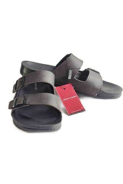 Pierre Cardin Ανδρικές παντόφλες Anatomical Cut Brown - Ρυθμιζόμενες 3244-7