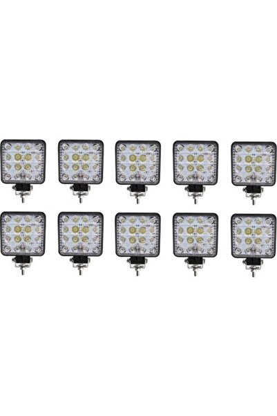 ARSVİSİON AUTO ACCESSORIES Off Road Beyaz Işık Sis Farı Lambası 16 Led Kare 1...