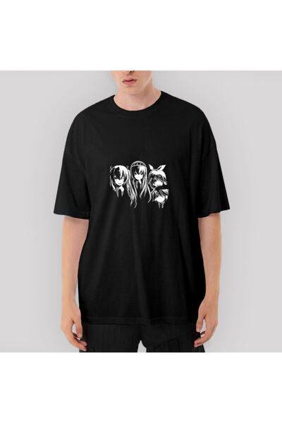 Z zepplin Tricou negru supradimensionat Vocaloid Team