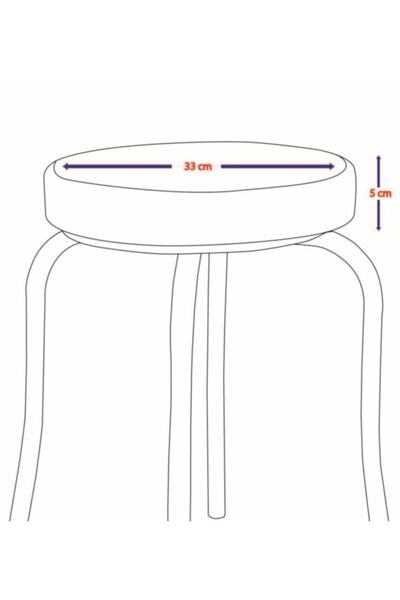 karamanlıhome Ροζ Χρώμα 6 τεμαχίων Σφουγγάρι Βελούδινο Κάλυμμα Σκαμπό Τυπικό 28~35cm