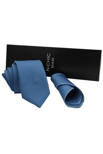 N-CHIC Hediye Kutulu Kravat Mendil Seti