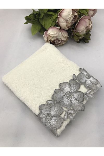 Çeyiz Bahçesi Τρισδιάστατη πετσέτα χεριών Rosebud Velvet