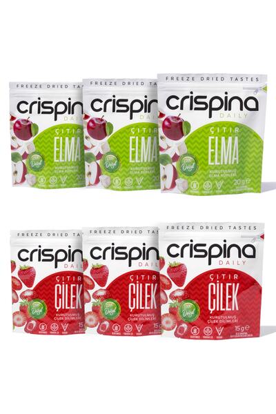 Crispina Daily رقائق فواكه الفراولة والتفاح المجمدة - نباتية، خالية من الغلوتين (3 3)