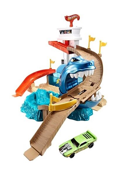 HOT WHEELS Renk Değiştiren Araçlar Sharky Yarış Seti Lisanslı/orijinal