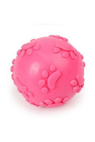 Mixpet 6 cm Wide Pink Soft Flaring Paw Patterned Ball