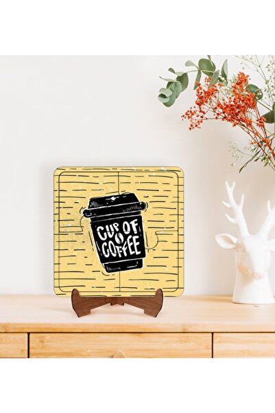 Bk Gift Gift Coffee Tasarımlı Ahşap Standlı Puzzle Çerçeve-1