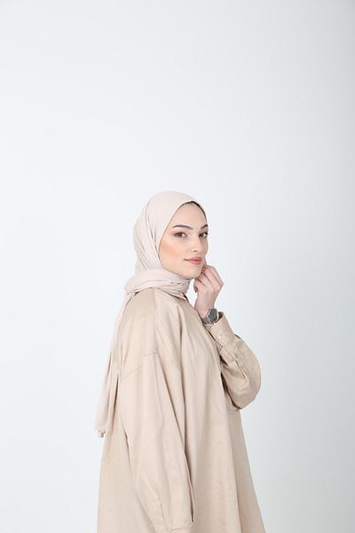 Bahar Scarf Light Mink Hijab Viscose Combed Cotton Shawl