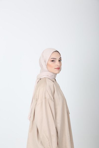 Bahar Scarf Light Mink Hijab Viscose Combed Cotton Shawl