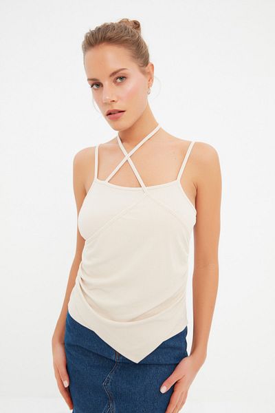 Trendyol Collection Unterhemd - Beige - Slim Fit