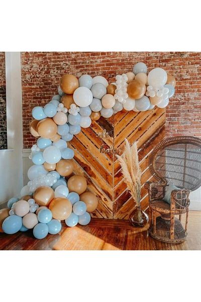MERİ PARTİ Pastel Balloon Concept Chain Balloon Chain