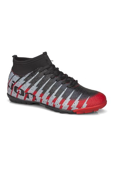 Lion 1453 Black Red Turf Turf Shoes