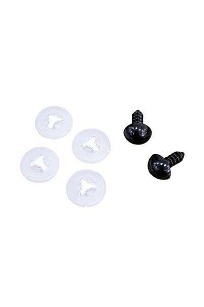 Prestij Boncuk Amigurumi Siyah Vidalı Göz - 12mm - 100 Adet - 1 Paket