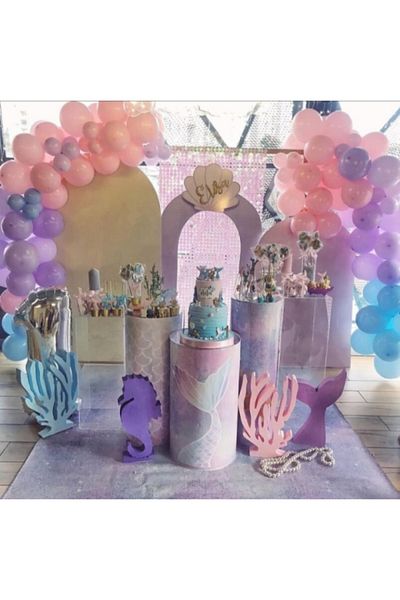 LOTUS PARTY 100 Pieces - Metallic Lilac - Pink - Blue Balloon Chain Set
