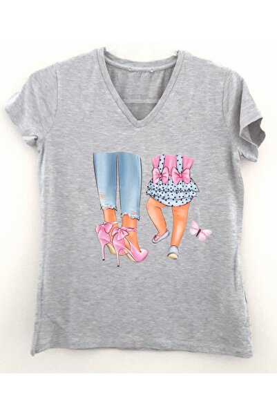 LADİJİTAL BASKI ÇÖZÜMLERİ Majka i dete vizuelno šareno T-shirt