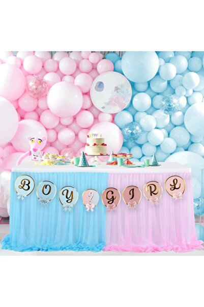 Big Party Cinsiyet Belirleme Partisi Boy,girl Varaklı Banner