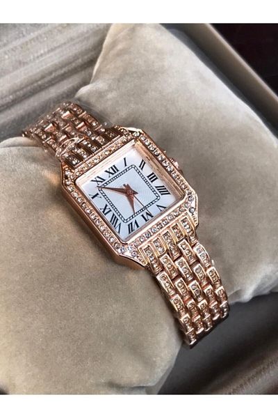 Ricardo Full Rhinestone Case Rectangular Model Women's Wristwatch