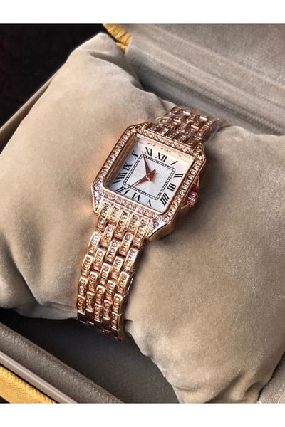 Ricardo Full Rhinestone Case Rectangular Model Women's Wristwatch