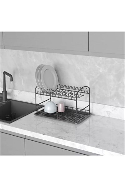 STARAX 4017a Antrasit Setüstü Tabalık Bardaklık