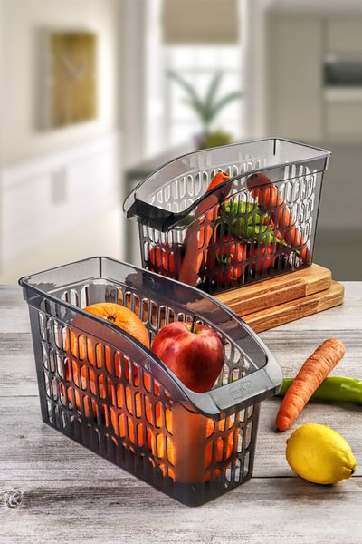 CNS Plastik 4-Piece Small Size Vegetable and Fruit Refrigerator - Organizer