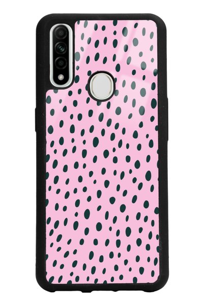 Spoyi Oppo A31 Pink Speckle Design Glossy Phone Case