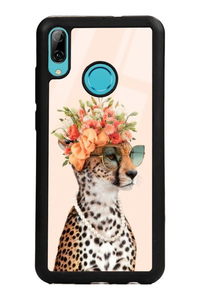 Spoyi حافظة هاتف لامعة لهاتف هواوي P Smart (2019) بتصميم Influencer Leopard Cat