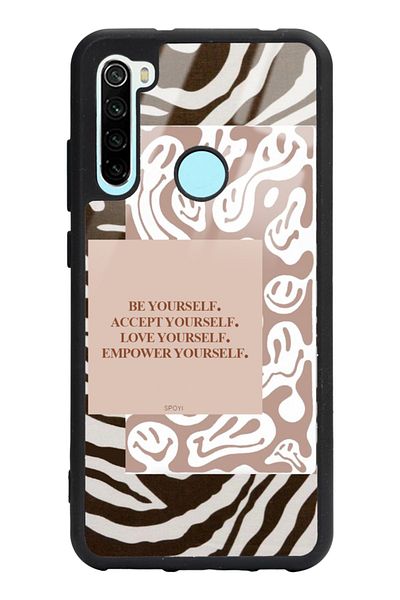 Spoyi حافظة هاتف لامعة بتصميم حمار وحشي لهاتف Xiaomi Redmi Note 8 Emoji