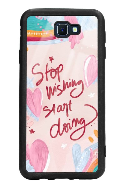 Spoyi Glossy Phone Case for Samsung J7 Prime Pink Motto Design