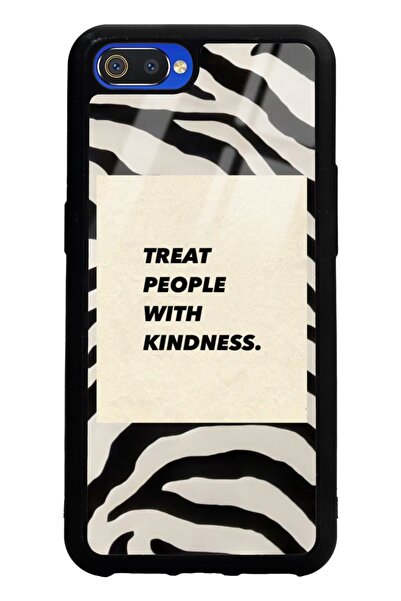 Spoyi Oppo Realme C2 Zebra Motto Tasarımlı Glossy Telefon Kılıfı