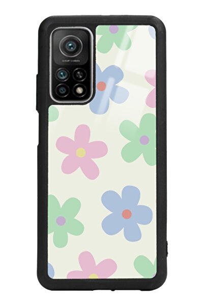 Spoyi Xiaomi Mi 10t Nude Çiçek Tasarımlı Glossy Telefon Kılıfı