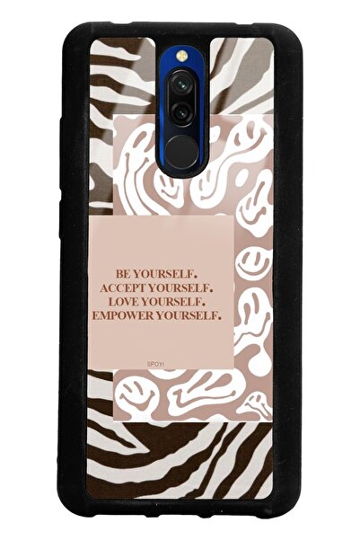 Spoyi Xiaomi Redmi 8 Emoji Zebra Tasarımlı Glossy Telefon Kılıfı