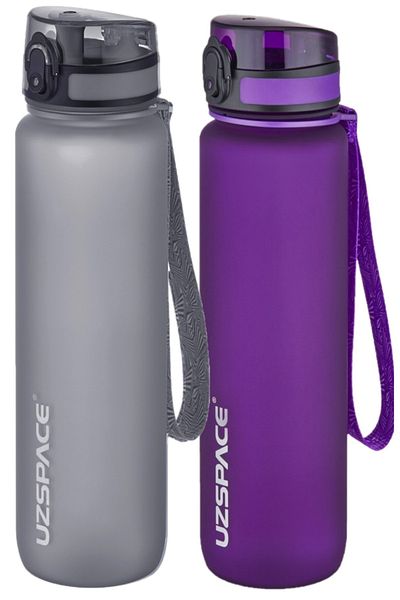 Uzspace Set of 2 1000ml 1 Liter Tritan Water Bottle