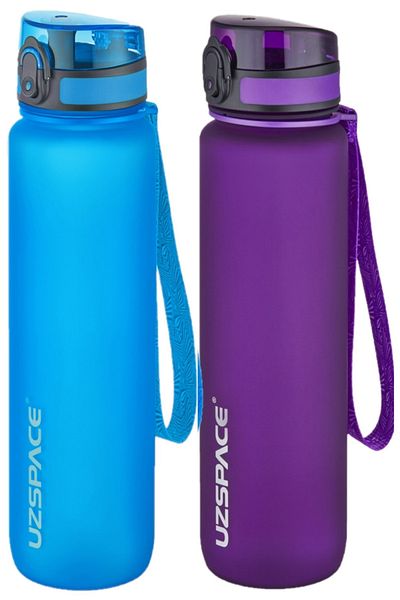 Uzspace Set of 2 1000ml 1 Liter Tritan Water Bottle