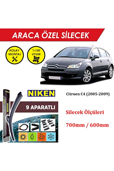 MeyZone Citroen C4 Ön Cam Silecek Takımı (2005-2009)