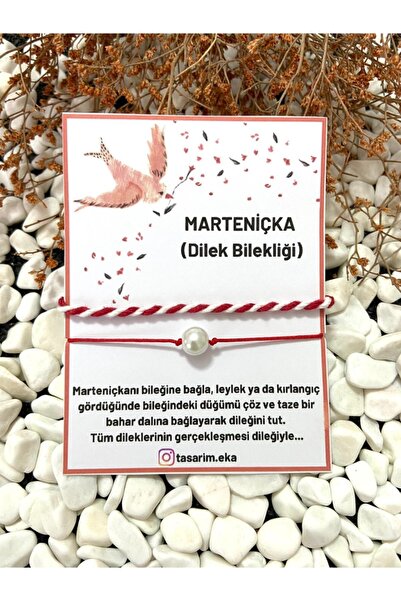 EKA TASARIM سوار Marteniçka Wish وسوار الحظ مع اللؤلؤ