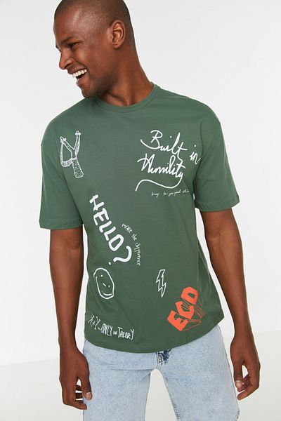 Trendyol Collection T-Shirt - Grün - Figurbetont