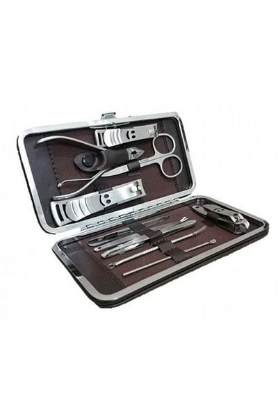 Egonex 12-Piece Manicure Set with Leather Bag