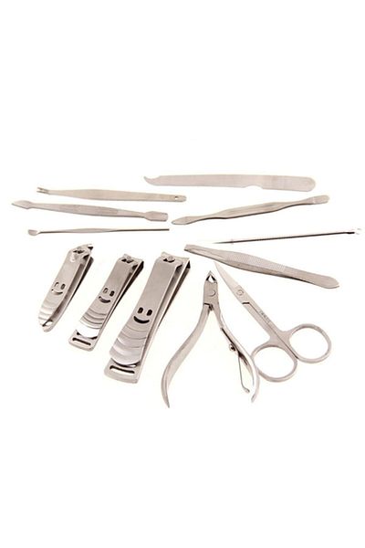 Egonex 12-Piece Manicure Set with Leather Bag